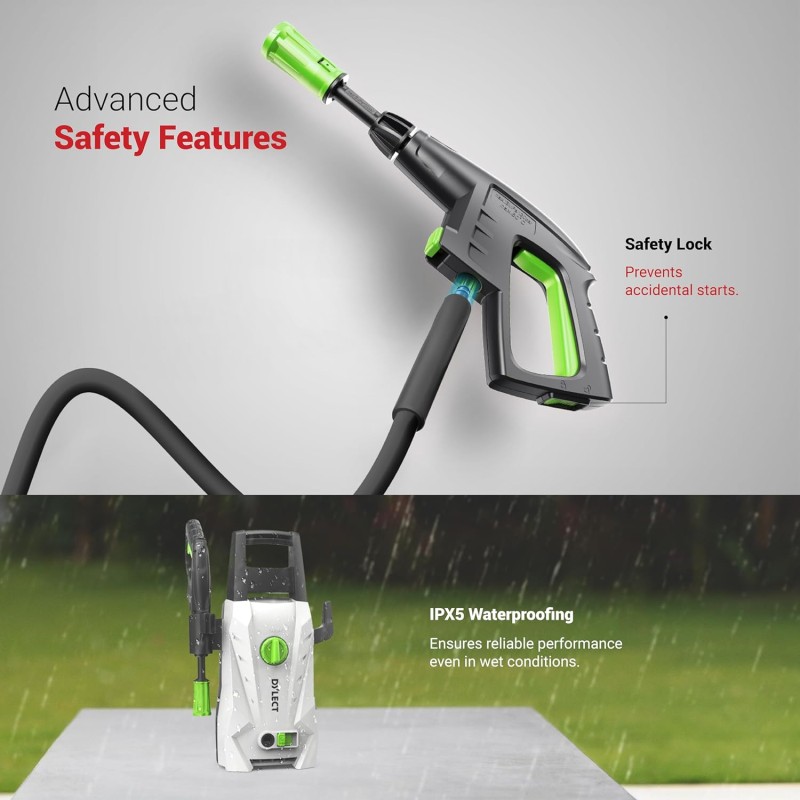 Dylect® Ultra Flow Plus High Pressure Car Washer, 1900W Motor, 140 Bar Pressure, 6.5L/Min Flow Rate
