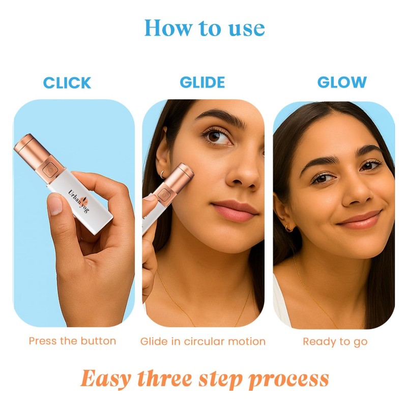 Urban Yog Electric Facial Hair Removal Machine | Face Hair Remover for Women | Painless Facial Epilator | Eyebrow Trimmer 