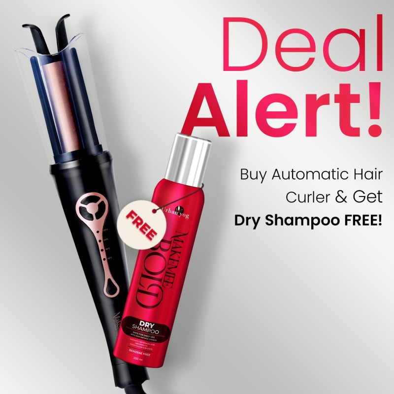 Urban yog MakeMeeBold Automatic Hair Curler| Easy Two-Way Curling Iron with 4 Temperature Settings