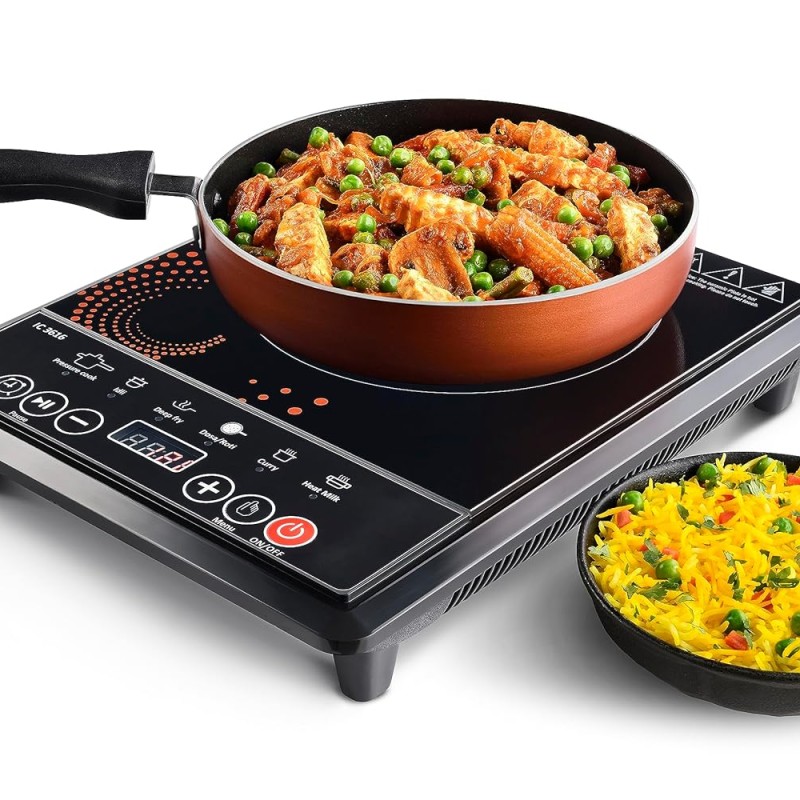 Usha Cook Joy (3616) 1600-Watt Induction Cooktop (Black), Sealed, 1 Burner IC3616D