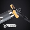 VEGA PROFESSIONAL Pro Cera Curls 19-25mm Conical Hair Curler for Women, Ceramic Curling Wand with LED Display