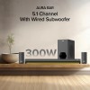 VW Aura Bar | 300W Soundbar | 5.1 Channel Home Theatre | 6.5" subwoofer | Multiple Connectivity & Sleek Design (Black)