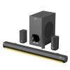 VW Aura Bar | 300W Soundbar | 5.1 Channel Home Theatre | 6.5" subwoofer | Multiple Connectivity & Sleek Design (Black)