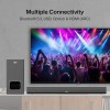 VW Sonic Bar | 120W Soundbar | 2.1 Channel Home Theatre | 5.25” Wired Subwoofer | Multiple Connectivity & Sleek Design (Black)