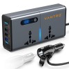 Vantro 200W Car Power Inverter/Laptop Charger with 3 USB (6.2A Max) & 1 C Type(1 * 27WPD) Smart USB Ports, 2 AC Universal