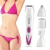 Vega Feather Touch 4-In-1 Trimmer Face & Body Hair Trimmer | 60 Min Runtime | Ladies Eyebrow & Bikini Hair Removal Trimmer | Rechargeable Cordless Hair Removal Machine for Women, (VHBT-03)