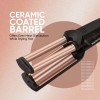 Vega I-Wave Hair Waver for Women with Ceramic Coated Barrel, Soft & Deep Wave Hair Curls, Black, (VHWR-01)