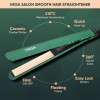 Vega Salon Smooth Hair Straightener for Women with Ceramic Coated Plates, Quick Heatup & Travel Friendly, Travel Lock, Suitable for All Hair Types, 1 Year Warranty, Green (VHSH-42)