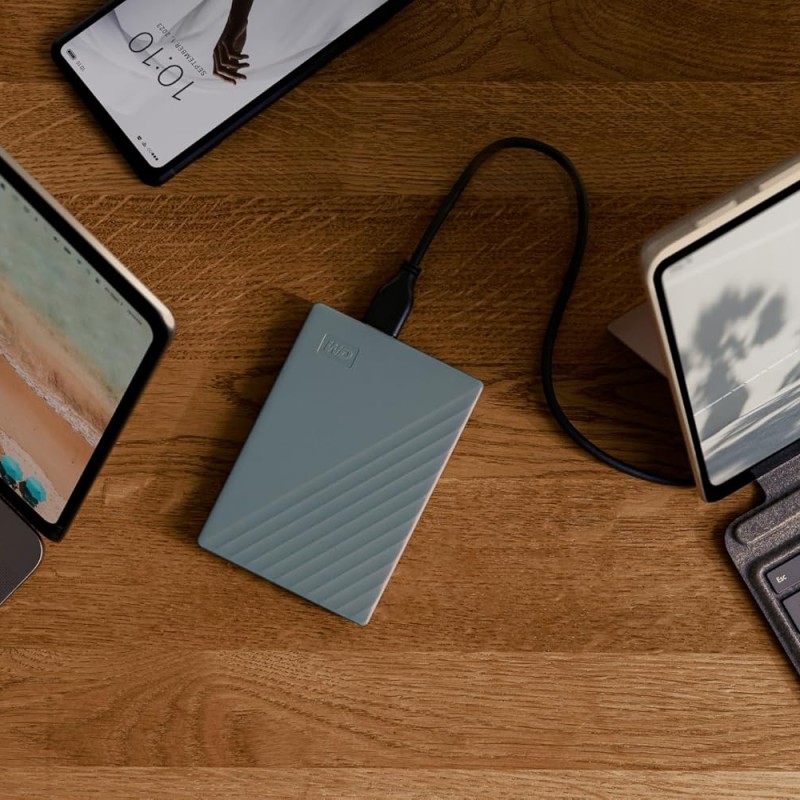 WD 2TB Portable Hard Drive, Works with USB-C and USB-A Devices, Windows PC, Mac, Chromebook, Gaming Consoles, and Mobile Devices - WDBRMD0020BGY-WESN