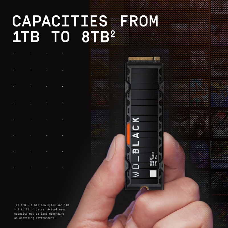 WD_Black SN850X NVMe,1TB Upto 7300MB/s PCIe Gen 4 SSD Gaming Storage with Heatsink