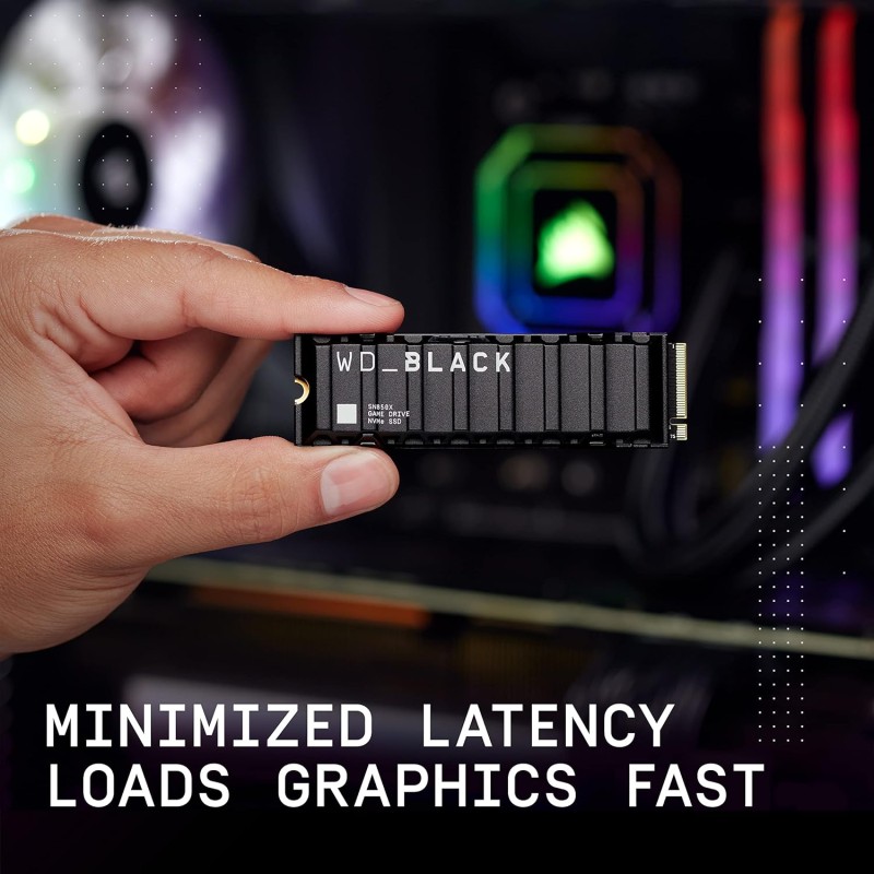 WD_Black SN850X NVMe,1TB Upto 7300MB/s PCIe Gen 4 SSD Gaming Storage with Heatsink
