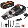 WOSCHER AutoVac Portable Car Vacuum Cleaner |110W | 5000PA Suction Power | Powerful Handheld Vacuums for Deep Cleaning Black