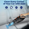 WOSCHER AutoVac Pro High Power Auto Car Vacuum Cleaner for Deep Cleaning, Hand Held Portable Car Vacuum Black