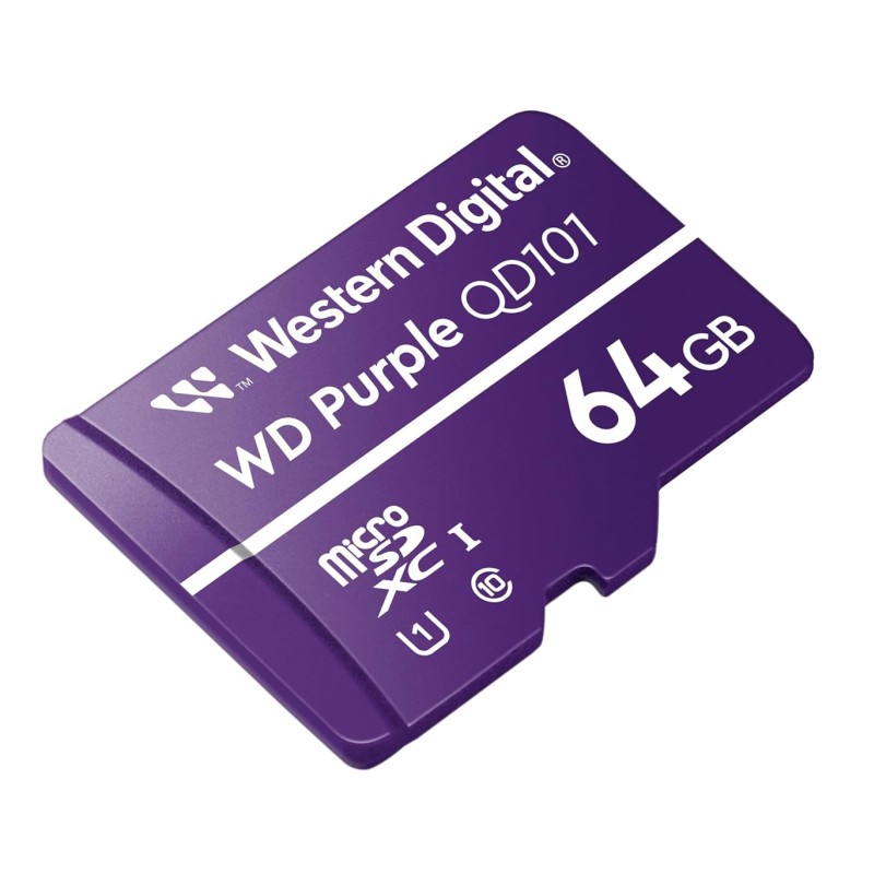 Western Digital WD Purple 64GB Surveillance and Security Camera Memory Card for CCTV & WiFi Cameras (WDD064G1P0C)