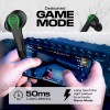 Wings Phantom Truly Wireless in Ear Earbuds with LED Battery Indiacator 50ms Low Latency 40Hrs Playtime, MEMS with Mic.