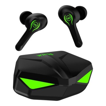 Wings Phantom Truly Wireless in Ear Earbuds with LED Battery Indiacator 50ms Low Latency 40Hrs Playtime, MEMS with Mic.