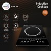 Wipro 2000 watt Induction Cooktop Sensor Feather Touch (Black) with Crystal Glass Plate |Manual