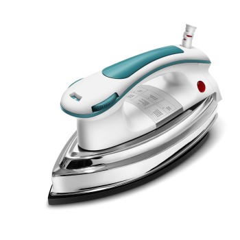 Wipro Elato GD203 1200 Watt Heavyweight Dry Iron, Quick Heat Up, Anti Bacterial German Weilburger Dual Coated Soleplate,5 Modes, Dry Iron Blue