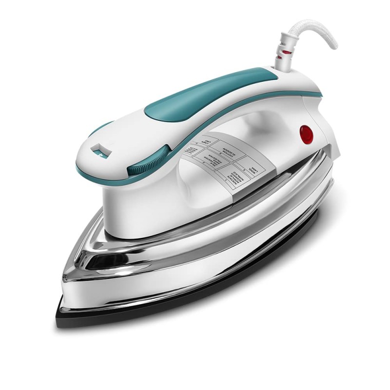 Wipro Elato GD203 1200 Watt Heavyweight Dry Iron, Quick Heat Up, Anti Bacterial German Weilburger Dual Coated Soleplate,5 Modes, Dry Iron Blue