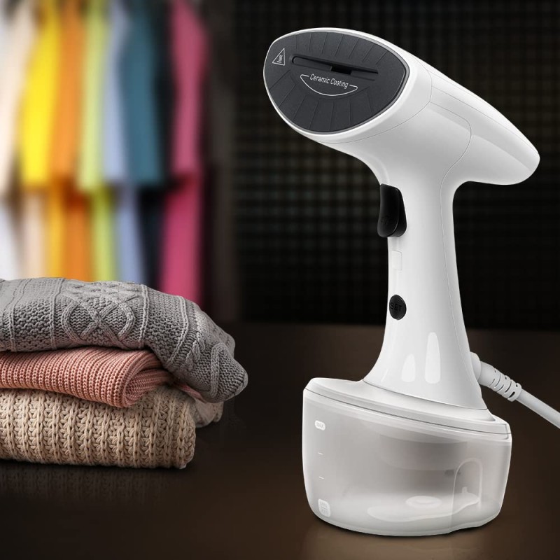 Wipro GST203 1380 Watt Handheld Garment Steamer, 2 Mode Steam Rate Control,Ceramic Soleplate,Vertical Steaming White