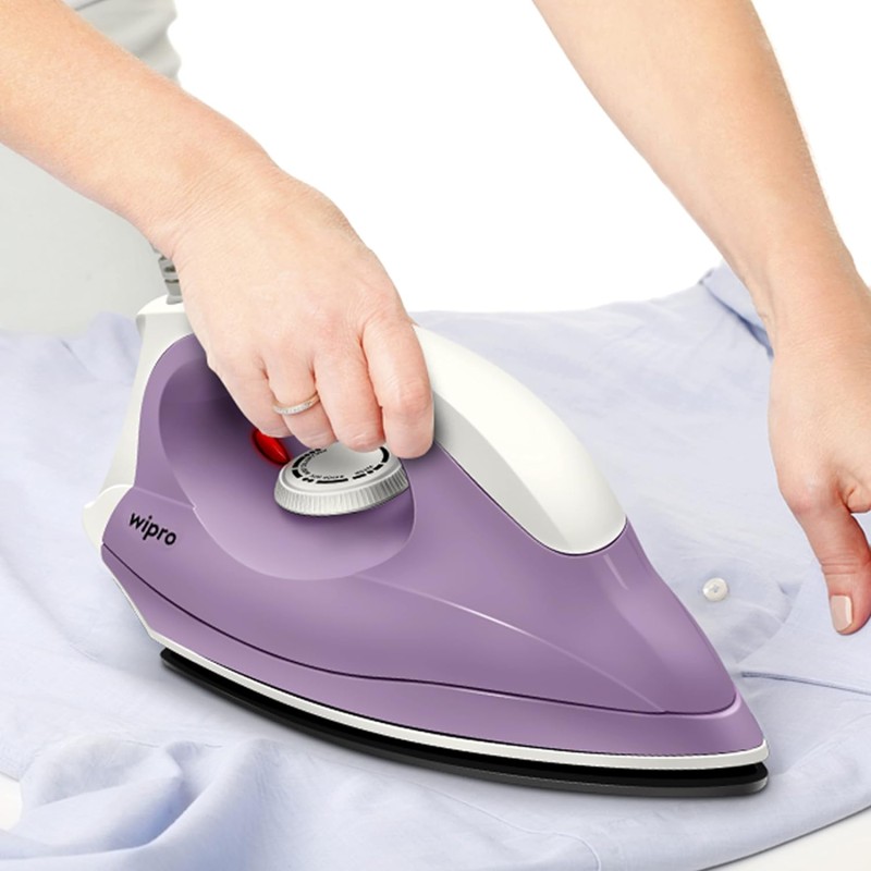 Wipro Gd205 Super Deluxe 1000 Watt Automatic Electric Dry Iron | Large Soleplate|Anti Bacterial German Weilburger