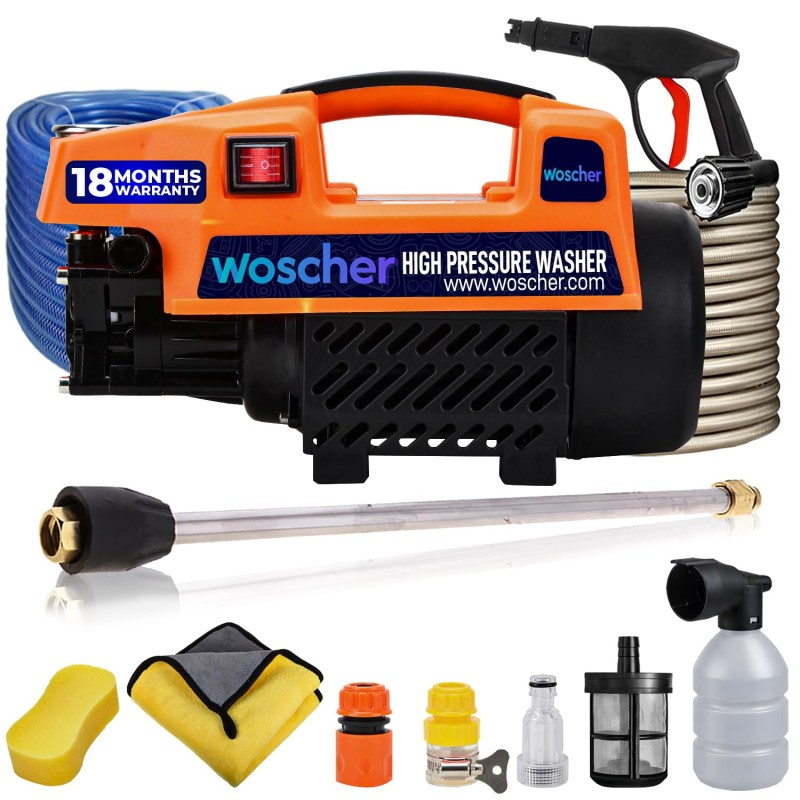Woscher AquaWash Car Washer High Pressure Gun Pressure Washer for Car, Car Washing Pump for Car, Bike and Home Use Cleaning
