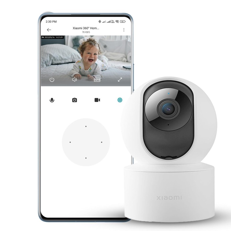 XIAOMI MI Wireless Home Security Camera 2i 2022 Edition | Full HD Picture | 360 View | 2MP | AI Powered Motion Detection White