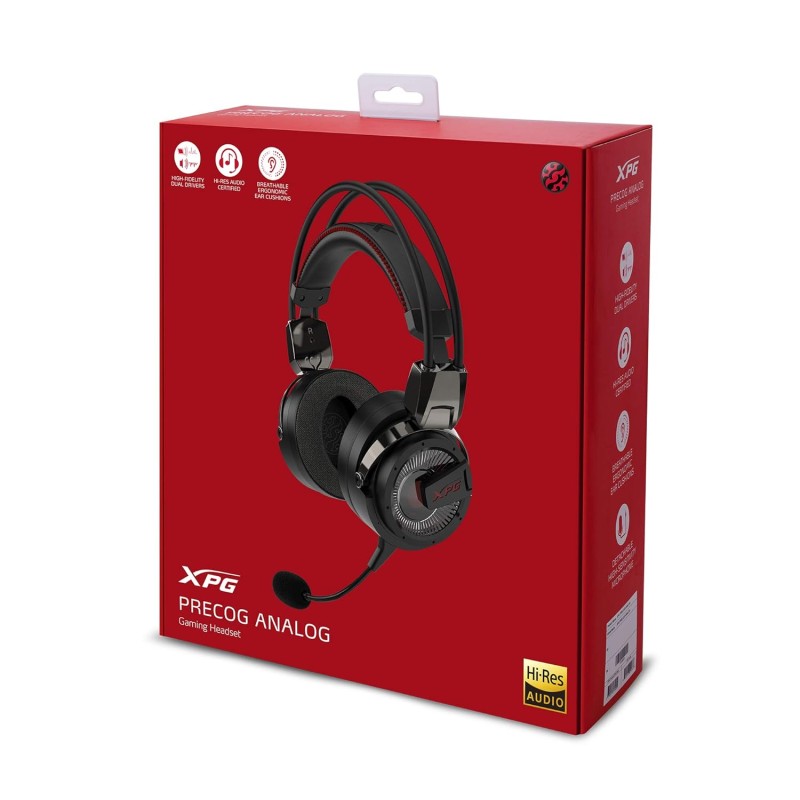 XPG PRECOG Analog Gaming Wired Headset Over The Ear Headphone with Mic - Black