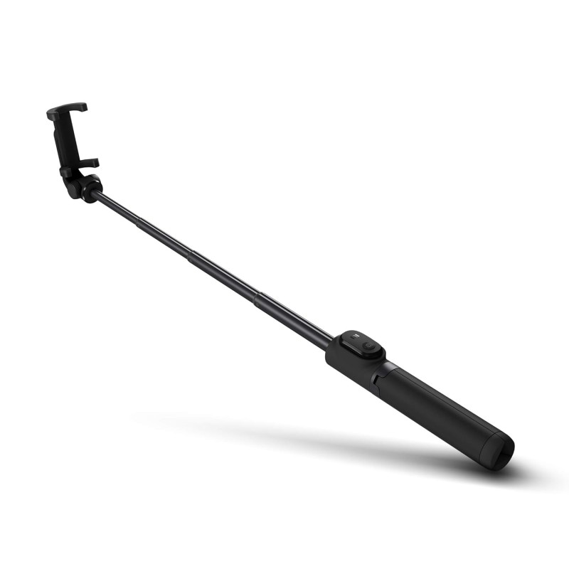 Xiaomi Selfie Stick with Micro USB Rechargeable Bluetooth Remote, Tripod Stand, Multifunctional Selfie Stick with Extendable Aluminium Monopod, 360 deg Rotation Phone Holder, Adjustable Grip (Black)