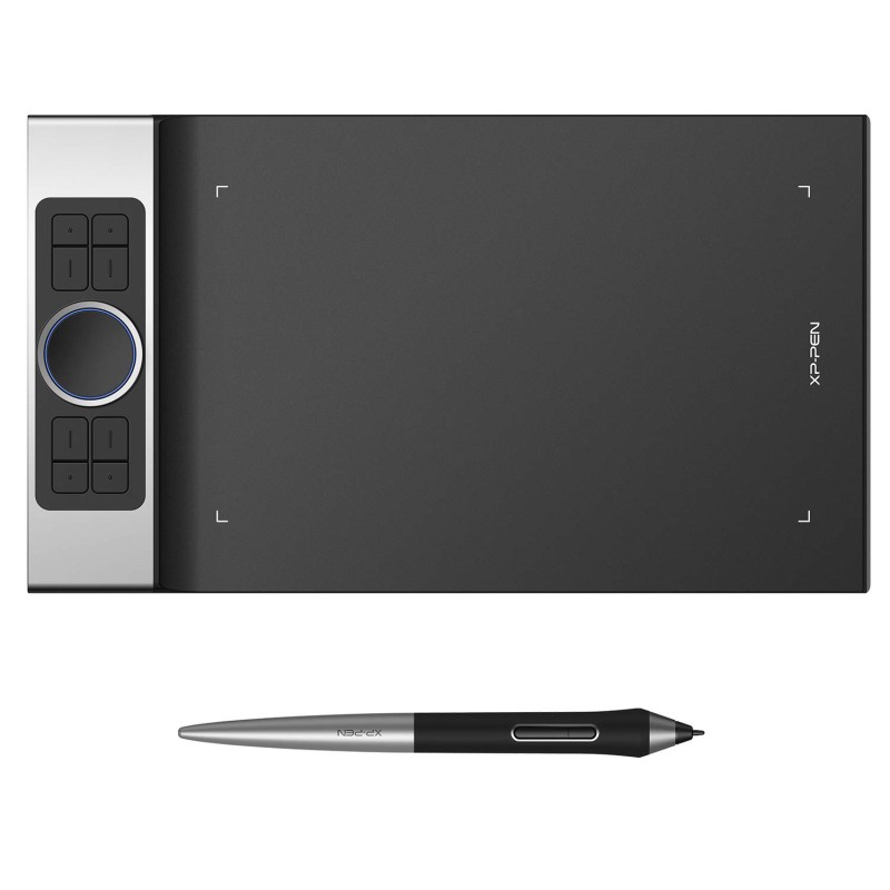 Xp-Pen Deco Pro Medium Graphics Drawing Tablet (11X6 Active Area, 8192 Levels of Pressure Sensitivity, Android Support, Ultrathin Pen Tablet Tilt Function, 8 Shortcut Keys & Drawing Glove) Black