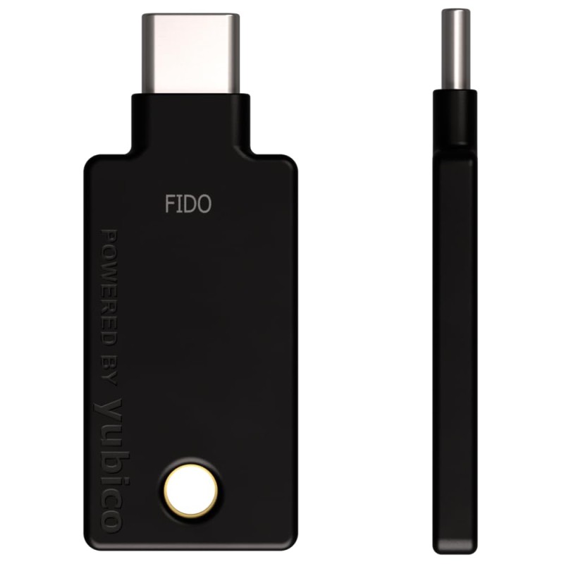 Yubico - Security Key C NFC - Basic Compatibility - Multi-Factor authentication (MFA) Security Key and passkey, Connect via USB-C or NFC, FIDO Certified
