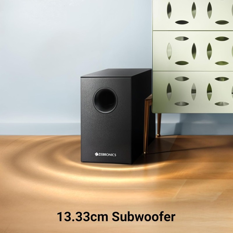 ZEBRONICS 120 Watts Soundbar, Home Theatre, Dual Racetrack Drivers Soundbar, 13.33cm Subwoofer (Juke BAR 3910)