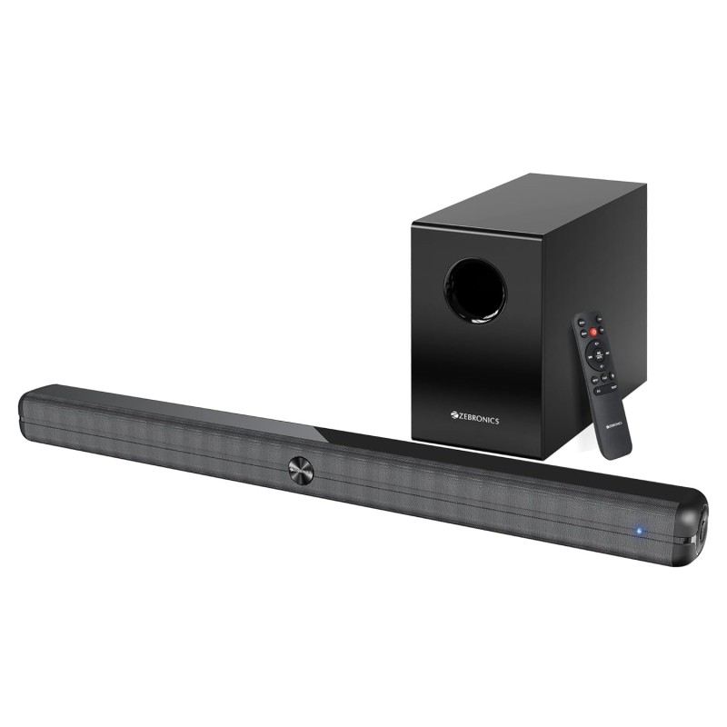 ZEBRONICS 120 Watts Soundbar, Home Theatre, Dual Racetrack Drivers Soundbar, 13.33cm Subwoofer (Juke BAR 3910)