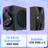 ZEBRONICS Basso 100 5.1 Home Theater Speaker with 5.25" Subwoofer, 90W RMS Powerful Bass, Bluetooth 5.1, Wall Mount