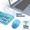 ZEBRONICS Companion 301 2.4GHz Wireless Keyboard & Mouse Combo with UV Printed, Retro Style Keys, 104 + 12 (Aqua Green)