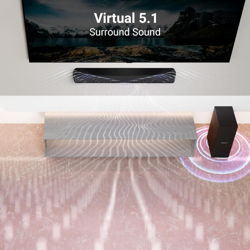 ZEBRONICS Juke BAR 3902 Soundbar with 140 Watts, HDMI (ARC), Optical, USB, AUX, Bluetooth v5.0, Virtual 5.1, Wall Mountable Design
