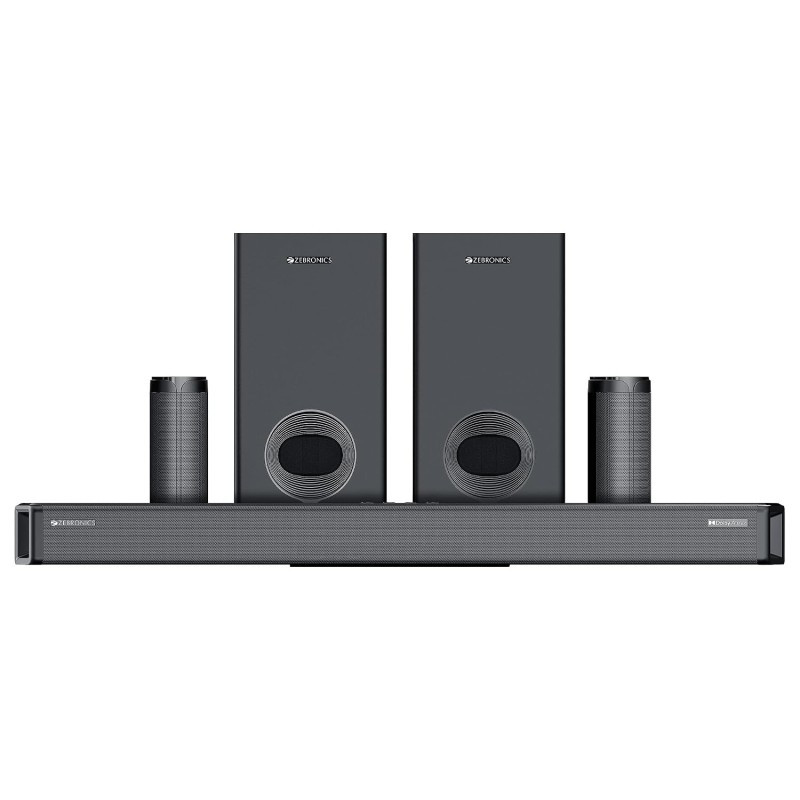ZEBRONICS Juke BAR 9775, Dolby Soundbar, 650 Watts, 5.2.2 Surround, Dolby Atmos, Dual Wireless Subwoofer & Rear Satellites