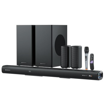 ZEBRONICS Juke BAR 9900 Soundbar, 725 Watts, DTS X, Dolby Atmos, 5.2.4 CH, 2X Wireless (Subwoofer & Satellites)