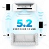 ZEBRONICS Juke bar 9550 pro 5.2 Soundbar (625 Watts), Dolby Audio, Dual Wireless Subwoofer & Wired Satellite, BT v5.3 Silver