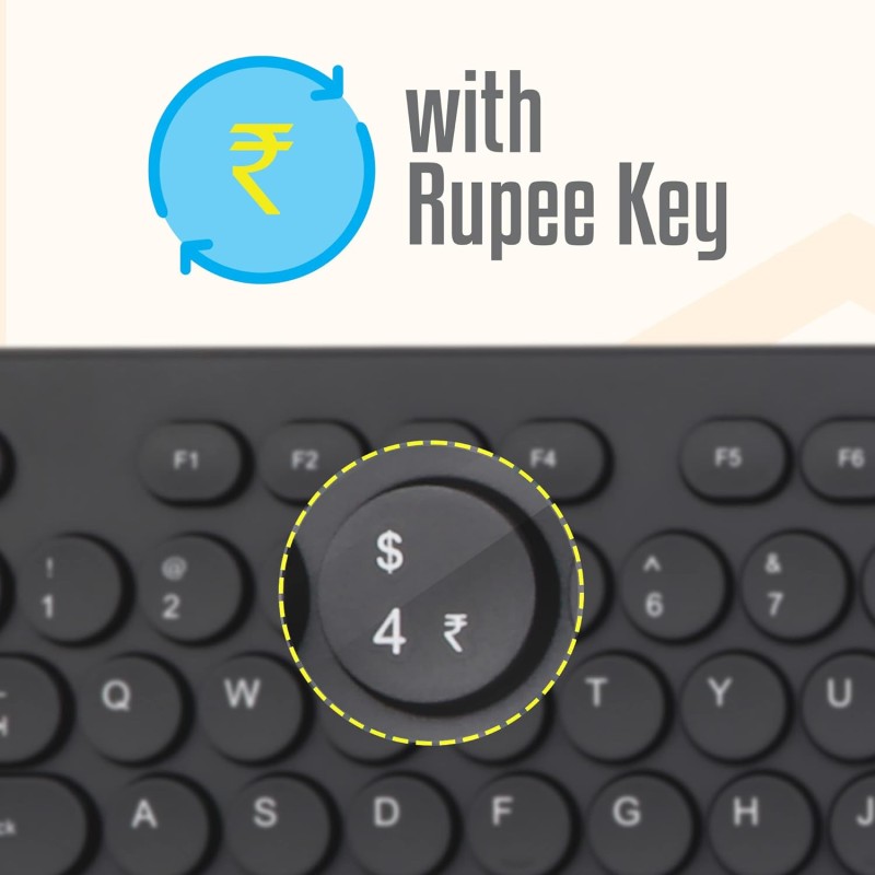 ZEBRONICS K24 Wired USB Keyboard, 104 Keys, Long Life 8 Million Keystrokes
