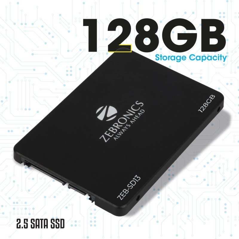 ZEBRONICS Smart 128 GB Desktop, Laptop, All in One PC's Black SATA Internal Solid State Drive (SSD) (ZEB-SD13)