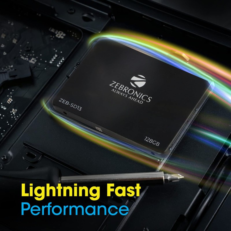 ZEBRONICS Smart 128 GB Desktop, Laptop, All in One PC's Black SATA Internal Solid State Drive (SSD) (ZEB-SD13)