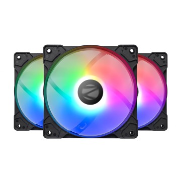 ZEBRONICS ZEB-PGF150 120mm Premium Chassis fan with 43.5CFM Airflow, Multicolor LED