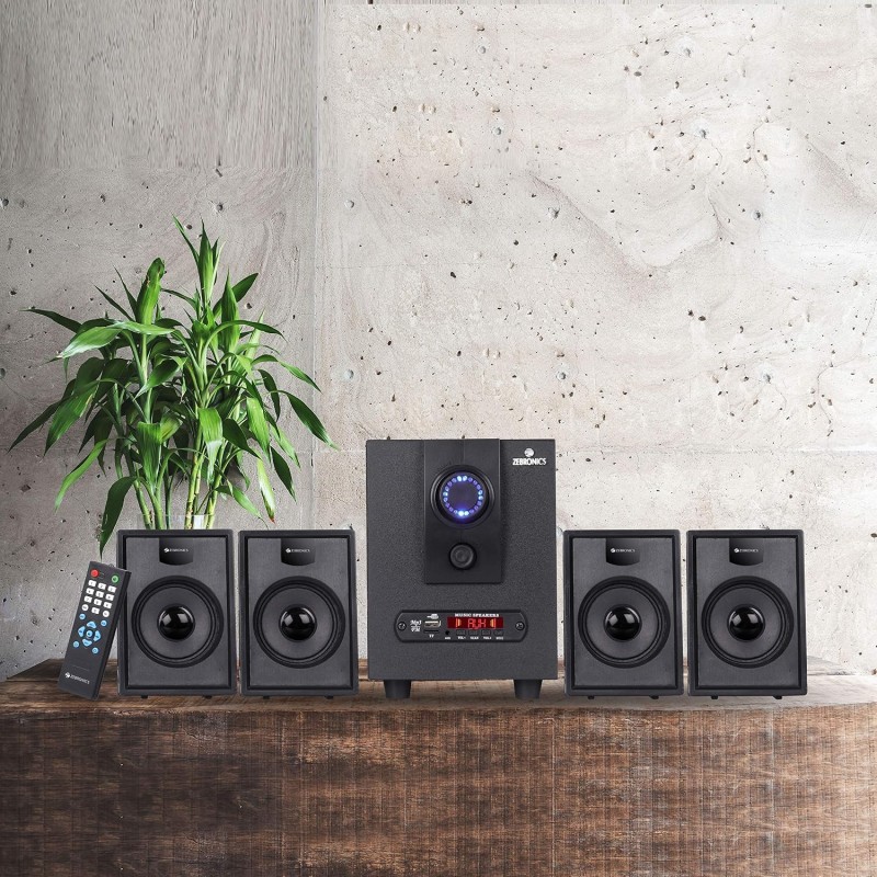 Zebronics BT2717 55W 4.1 Multimedia Speaker with Bluetooth Supporting, USB, SD Card, AUX, Built-in FM and Remote Control