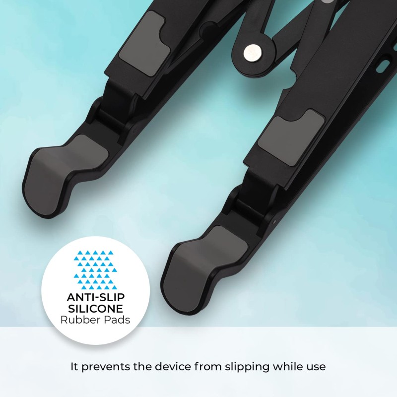 Zebronics-NS1500 Laptop Stand Featuring Foldable Design, Anti-Slip Silicone Rubber Pads, Supports