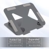 Zebronics NS3000 Portable Laptop & Tablet Stand Supports Upto 17” with Max. 5KG Support, Anti-Slip Silicone Pads, Foldable Design.