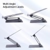 Zebronics NS3000 Portable Laptop & Tablet Stand Supports Upto 17” with Max. 5KG Support, Anti-Slip Silicone Pads, Foldable Design.