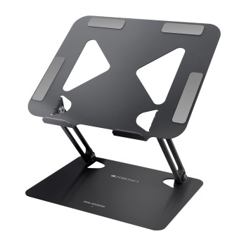 Zebronics NS3000 Portable Laptop & Tablet Stand Supports Upto 17” with Max. 5KG Support, Anti-Slip Silicone Pads, Foldable Design.