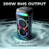 Zebronics Trolley DJ Speaker, 200W, Upto 9 Hours Playback, Dual 25.4cm Full-Range Drivers, Karaoke, TWS, BT v5.0, USB, SD (Party Fyre 102)
