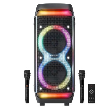 Zebronics Trolley DJ Speaker, 200W, Upto 9 Hours Playback, Dual 25.4cm Full-Range Drivers, Karaoke, TWS, BT v5.0, USB, SD (Party Fyre 102)